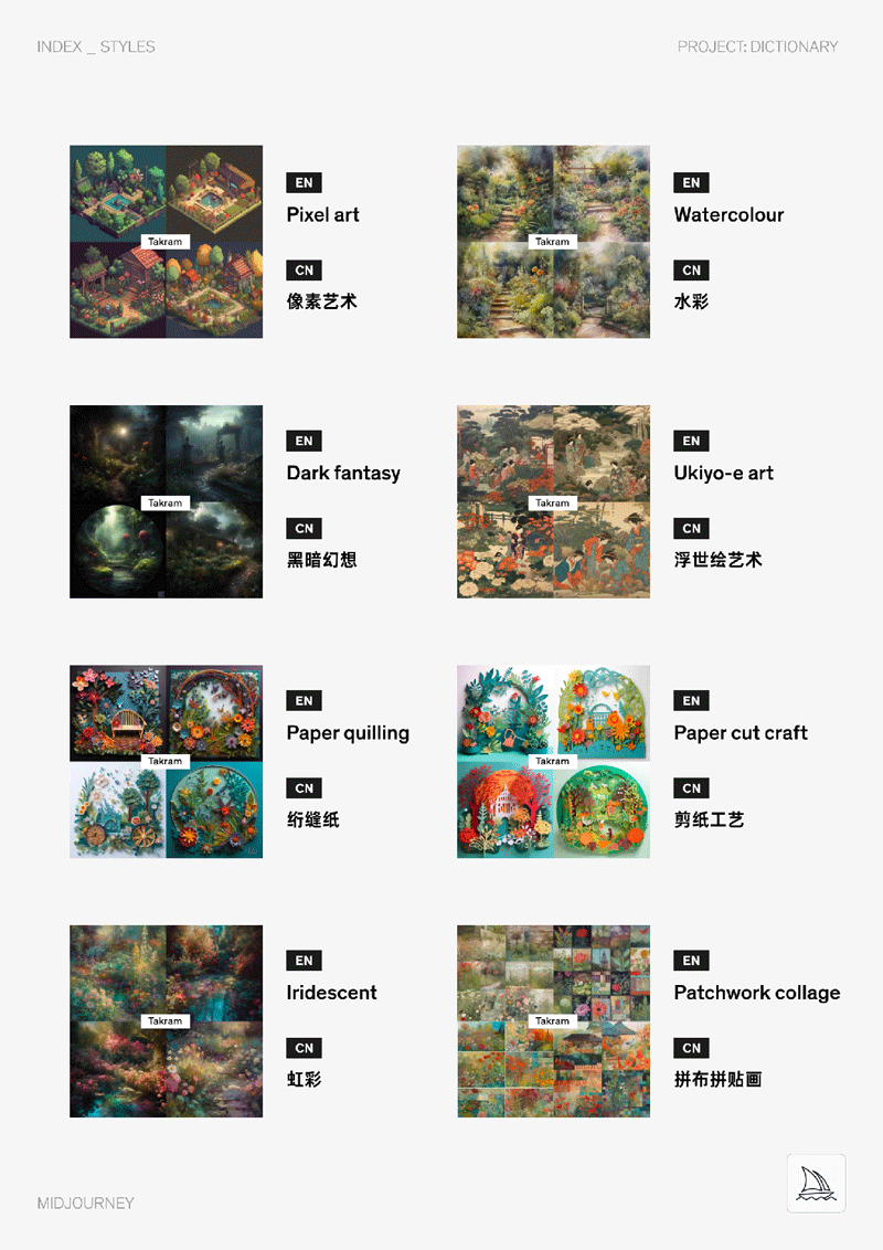 Midjourney中英双语图文Prompt指令辞典