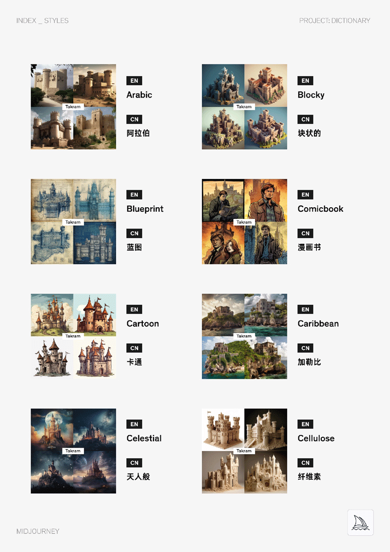 Midjourney中英双语图文Prompt指令辞典