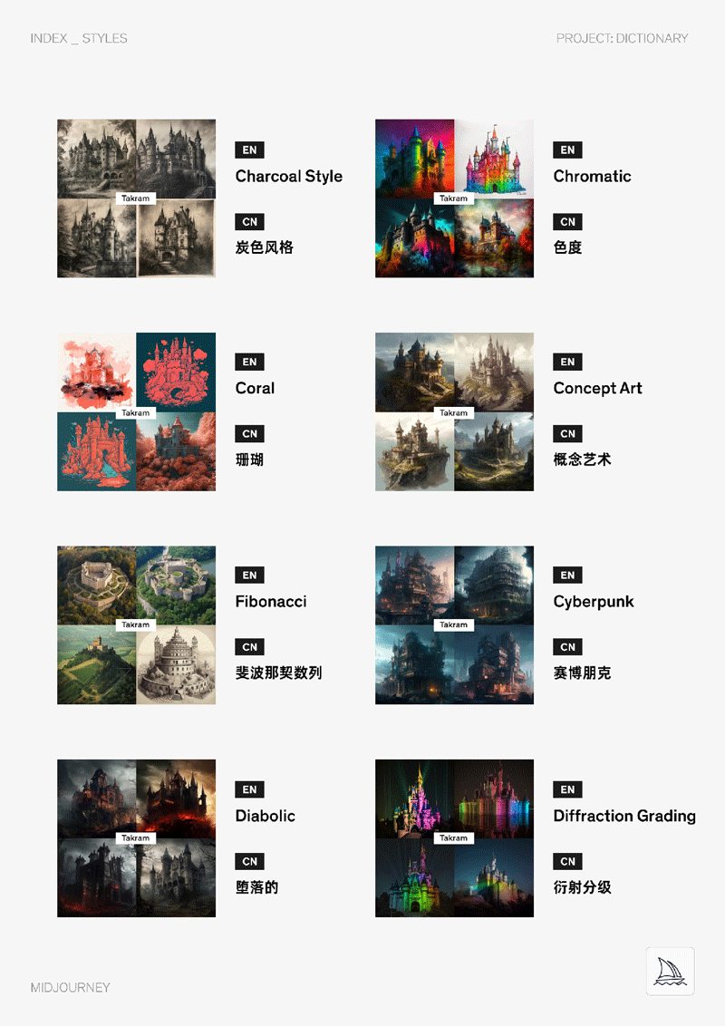 Midjourney中英双语图文Prompt指令辞典