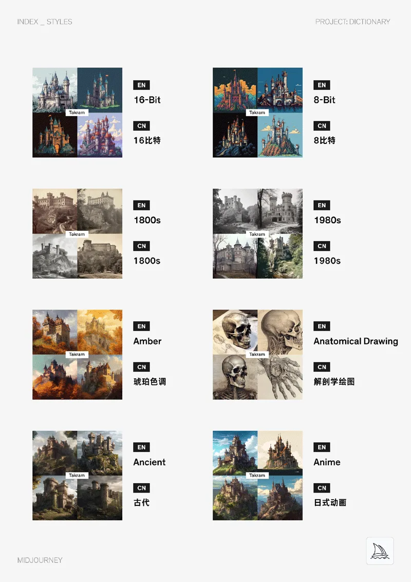 Midjourney中英双语图文Prompt指令辞典