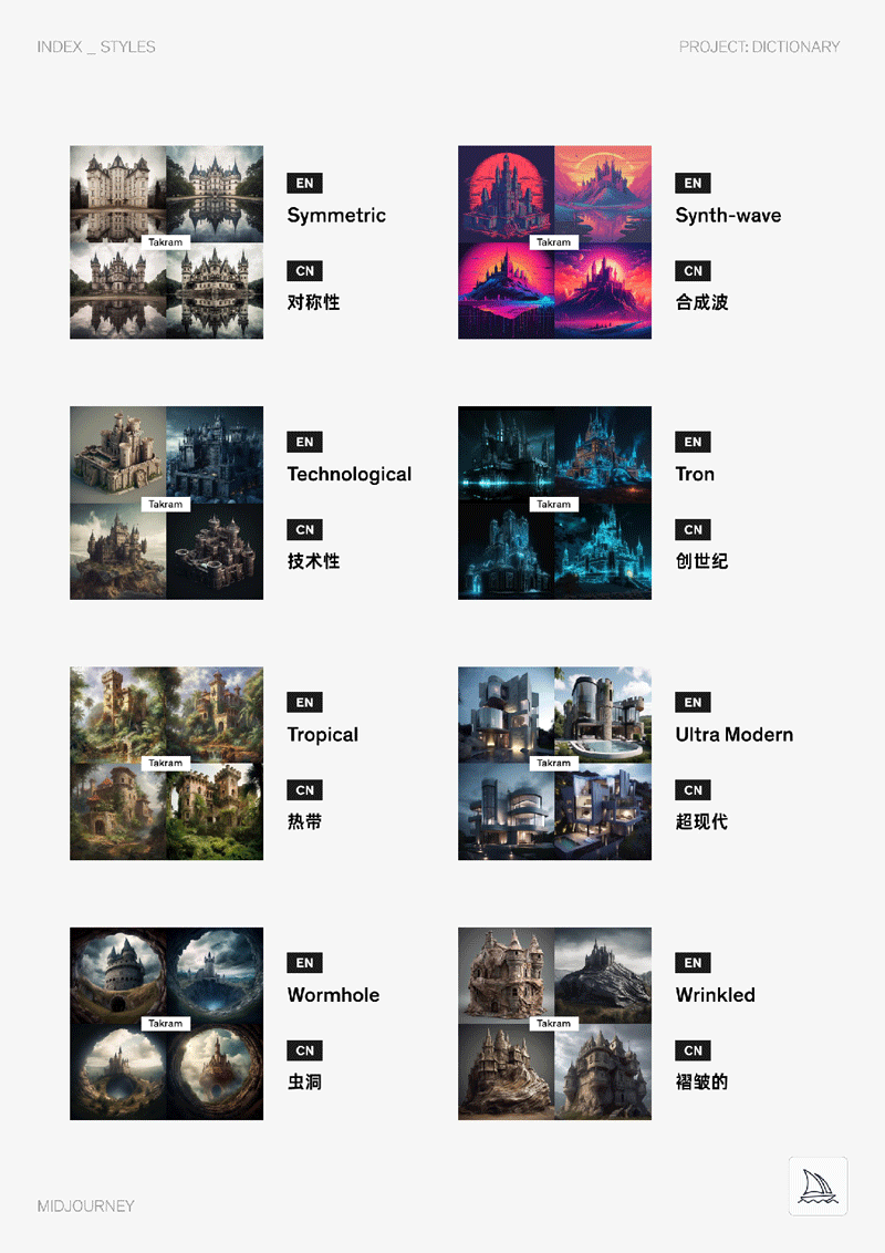 Midjourney中英双语图文Prompt指令辞典