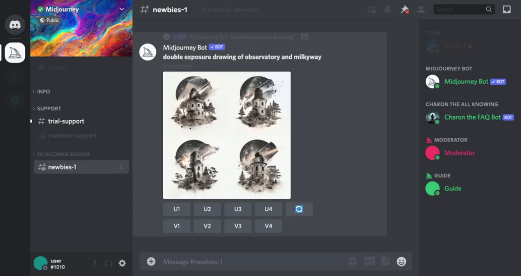 Midjourney Discord的使用手册 Midjourney Discord的使用手册