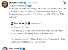 外媒质疑特斯拉AI芯片采购规模 马斯克回应将专用于FSD训练-Ai设计师学院