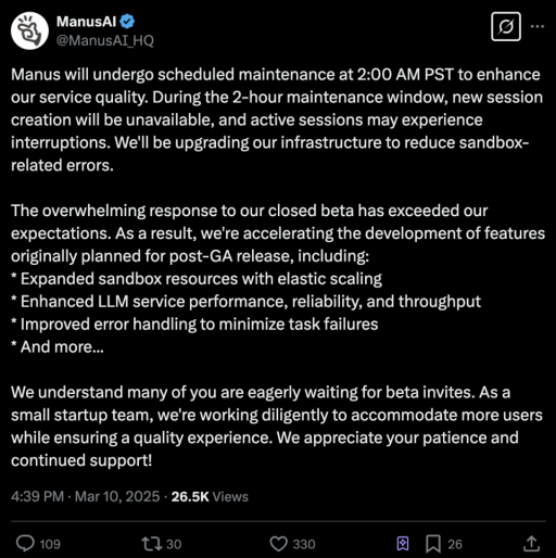 海外 AI 圈,开始讨论起 Manus