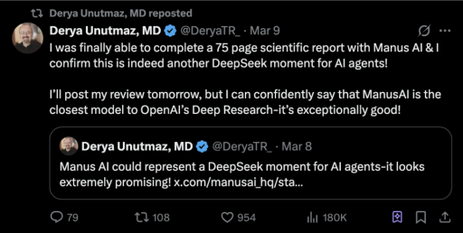 海外 AI 圈,开始讨论起 Manus