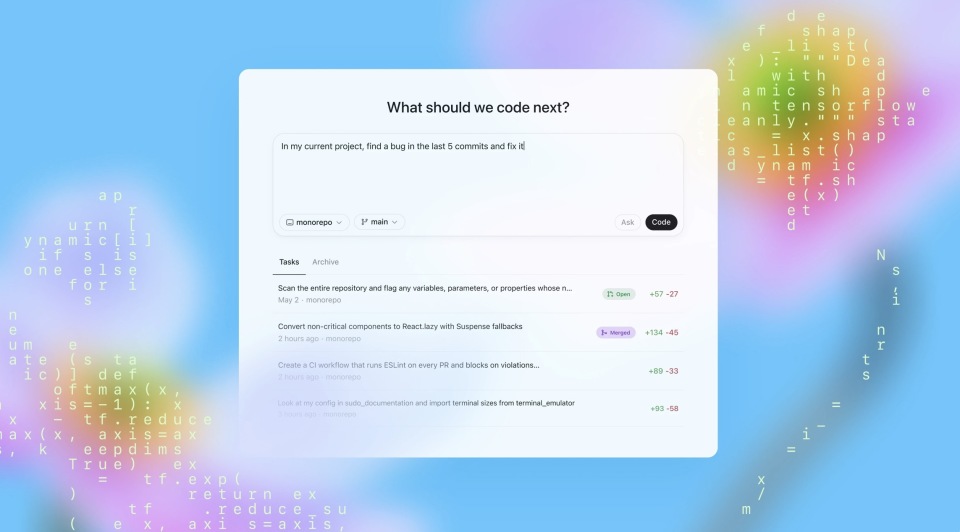 OpenAI发布云端AI工程师Codex，实现多任务并行处理
