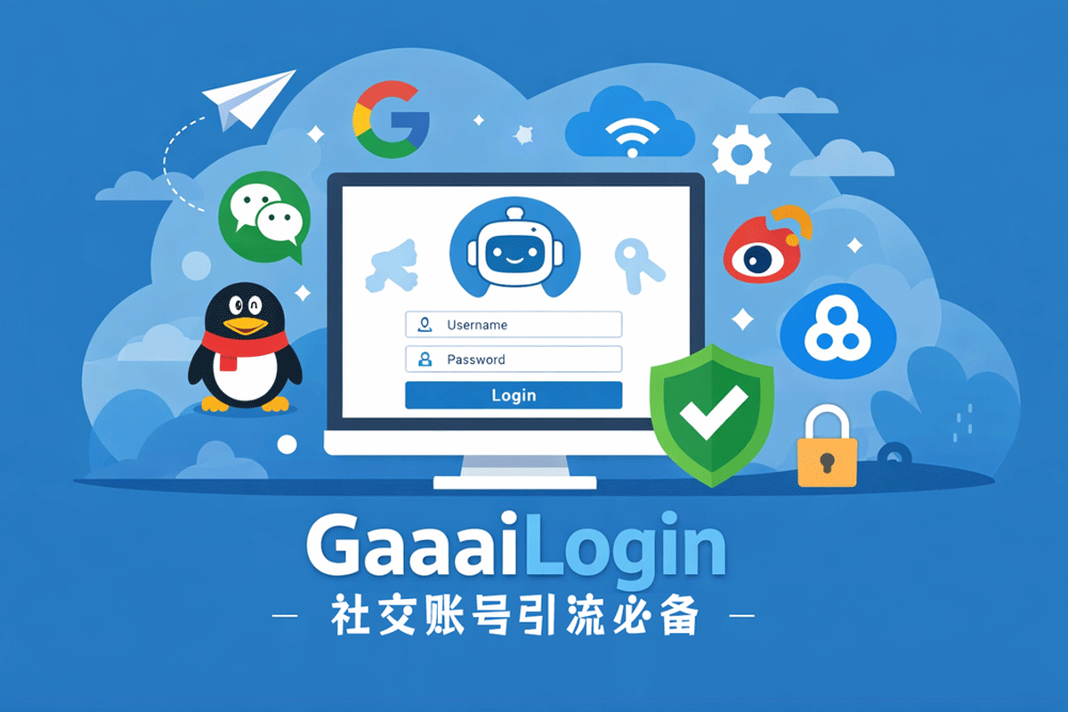 QQ、微信、微博、Google一键登陆网站插件GaaaiLogin，支持菜单管理/关键字回复，公众号引流关注工具