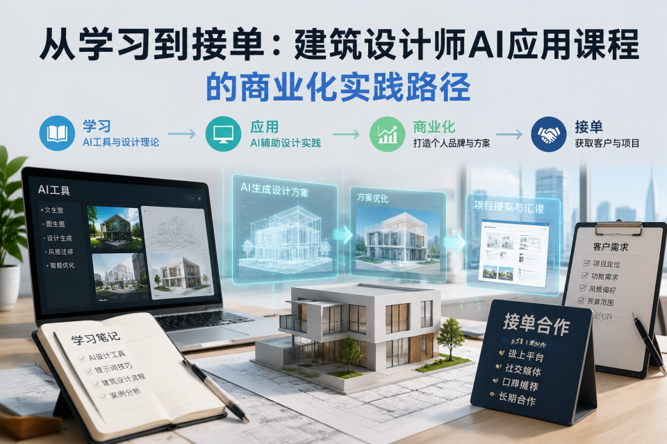 从学习到接单：建筑设计师AI应用课程的商业化实践路径