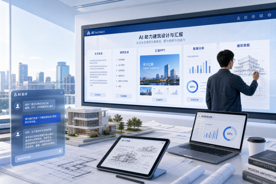 建筑设计师通过AI提升文本生成能力与汇报效率