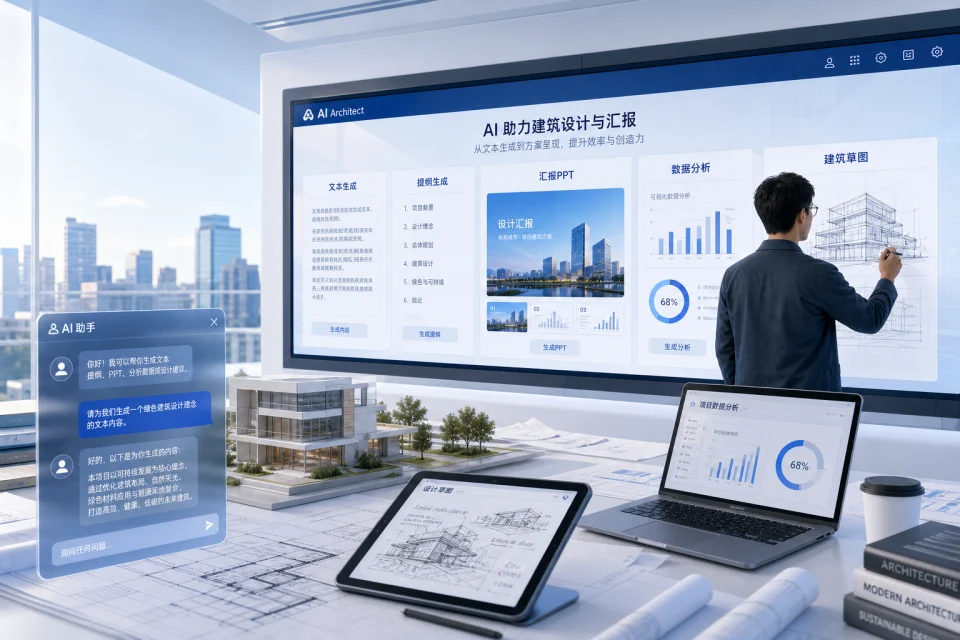 建筑设计师通过AI提升文本生成能力与汇报效率