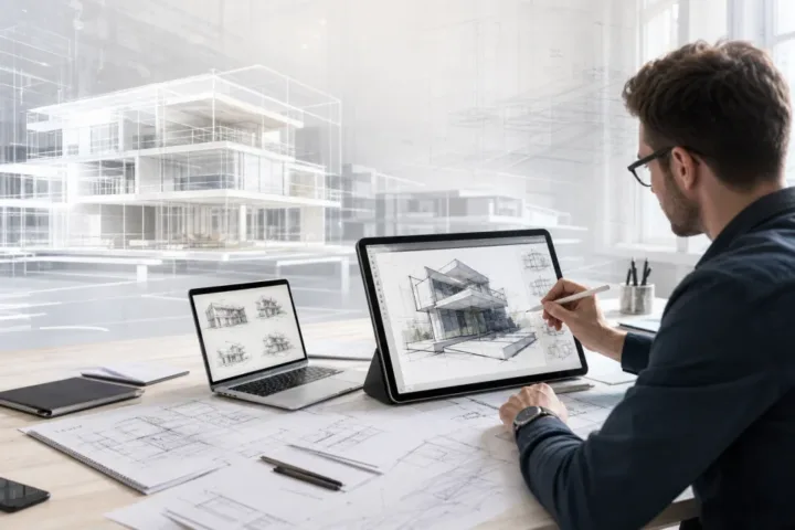 设计师如何利用AI快速制作建筑方案草图