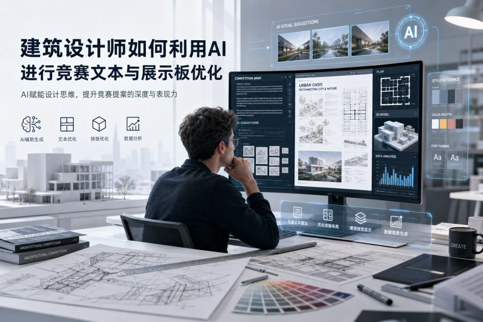 建筑设计师如何利用AI进行竞赛文本与展示板优化