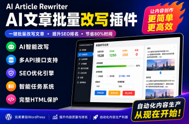 网站文章批量改写，批量SEO优化，批量Ai翻译工具AI Article Rewriter插件，内容批量生产系统-Ai创意社