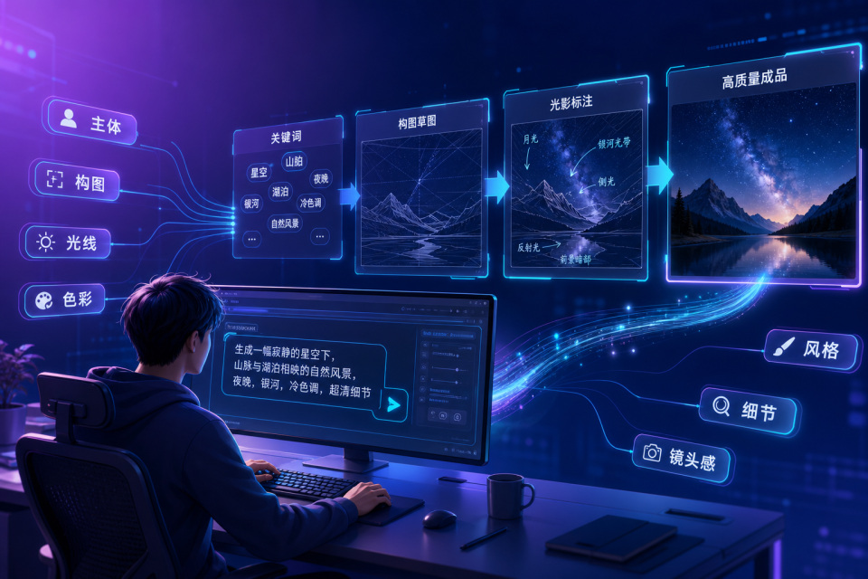 如何写出高质量AI绘图提示词？从零学会描述画面