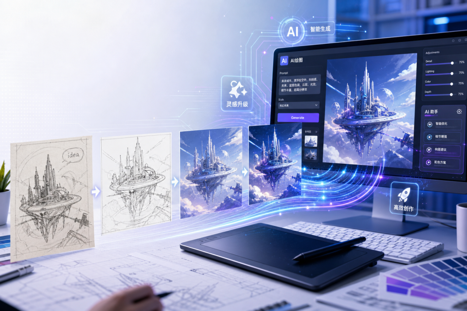 如何用AI进行二次创作？把草图快速变成成品图