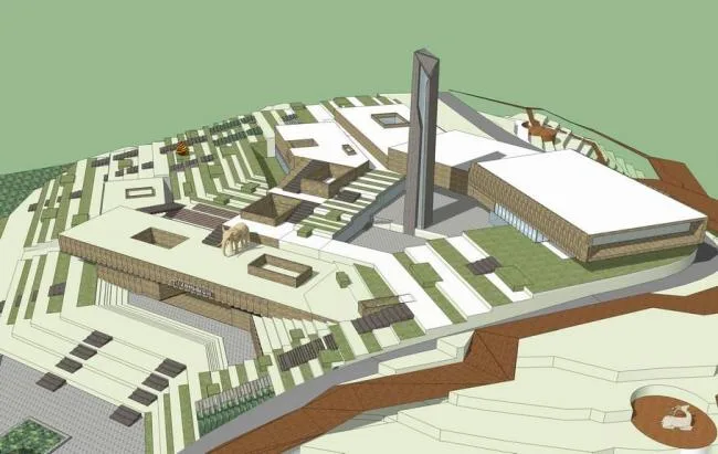 Sketchup规划模型|金钉子地博园，山地公园，景观规划，现代风格