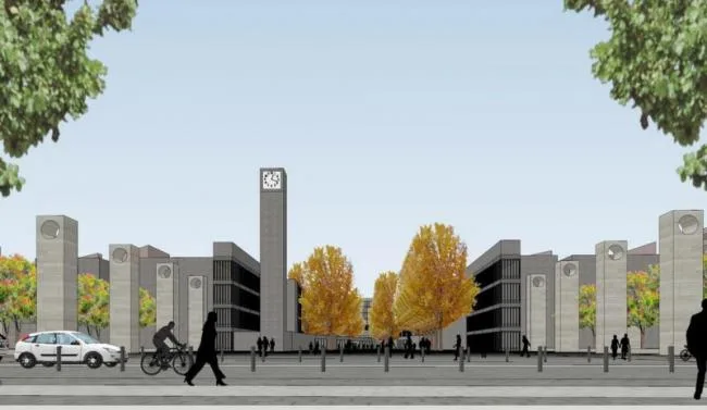 Sketchup规划模型|多层天津大学学校校园规划，现代风格