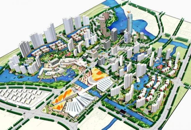 Sketchup规划模型|多层高层混合城市规划，现代风格
