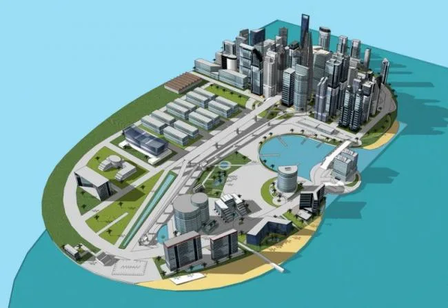 Sketchup规划模型|多高层混合城市体块，城市规划，现代风格