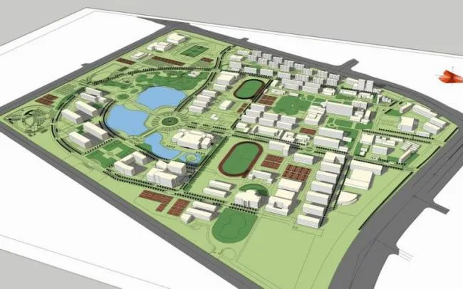 Sketchup规划模型|多层学校校园规划，教育建筑，现代风格
