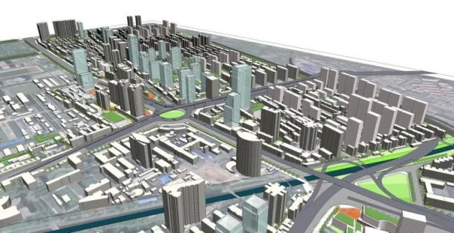 Sketchup规划模型|多高层混合城市规划，现代风格