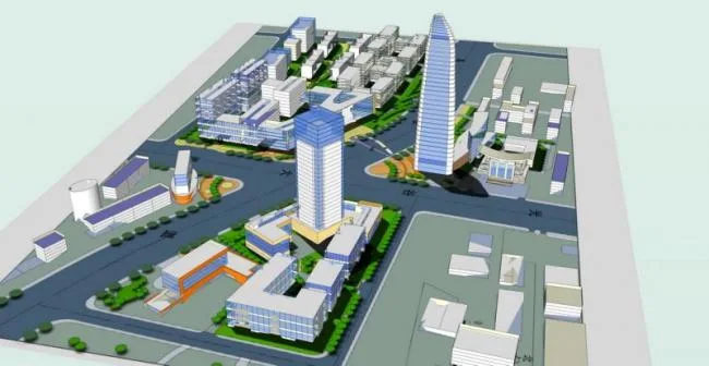 Sketchup规划模型|多高层混合，城市道路规划，现代风格