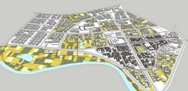 Sketchup规划模型|中式风格，多层地块规划