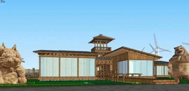 Sketchup规划模型|公园规划，现代风格