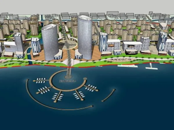 Sketchup规划模型|城市规划，办公住宅，商业，现代风格