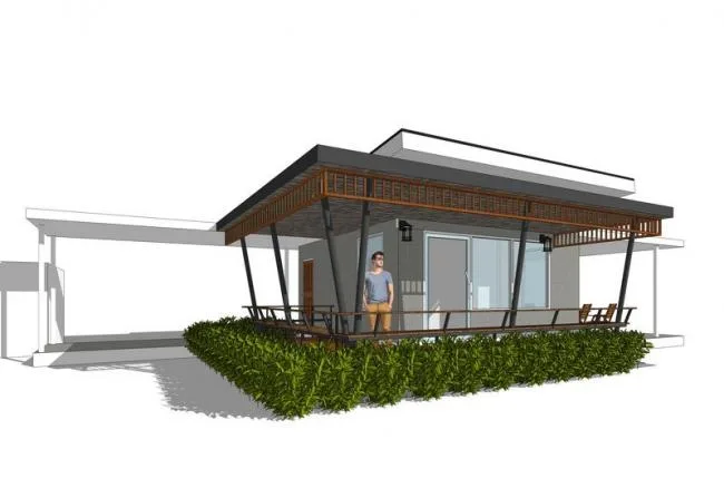 Sketchup别墅模型|别墅，现代风格
