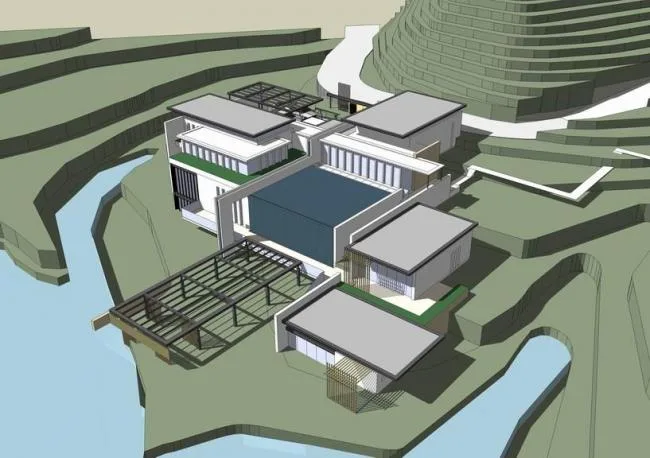 Sketchup别墅模型|山地别墅，独栋别墅，现代风格