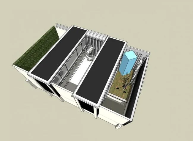 Sketchup别墅模型|独栋别墅，现代风格，多层，室内，家装，客厅，卧室，居住建筑
