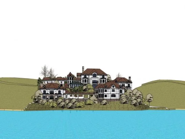 Sketchup别墅模型|山地别墅，法式风格，古典风格，花园洋房