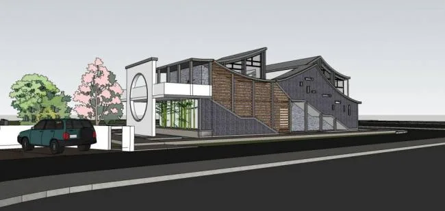 Sketchup别墅模型|独栋别墅，中式风格，居住建筑