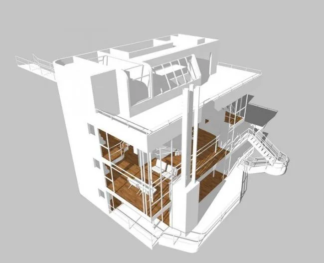 Sketchup别墅模型|Douglas House，海边独栋别墅，现代风格