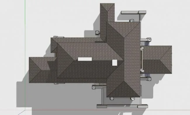 Sketchup别墅模型|叠拼别墅，现代风格，赖特，马丁别墅