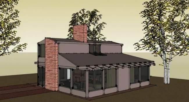Sketchup别墅模型|独栋别墅，现代风格
