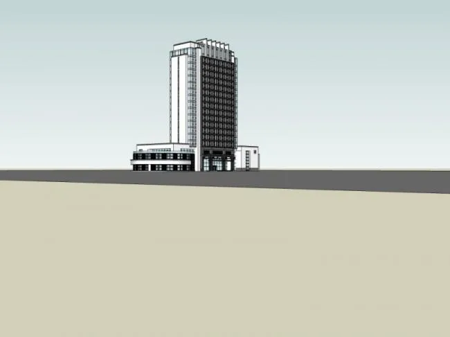 Sketchup别墅模型|高层酒店，东方新古典