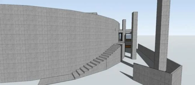 Sketchup别墅模型|独栋别墅，伊东邸尹东邸，现代风格，安藤忠雄