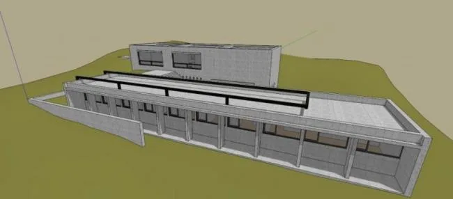 Sketchup别墅模型|小莜住宅，独栋别墅，现代风格，安藤忠雄