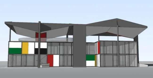 Sketchup别墅模型|独栋别墅，柯布西耶，现代风格