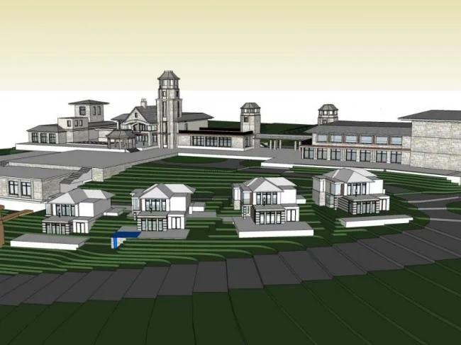 Sketchup别墅模型|叠拼别墅，现代风格