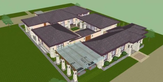 Sketchup别墅模型|独栋别墅，现代风格