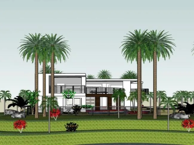 Sketchup别墅模型|独栋别墅，现代风格