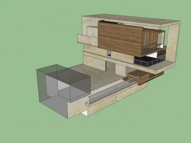 Sketchup别墅模型|独栋别墅，现代风格