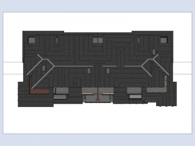 Sketchup别墅模型|联排别墅，现代风格