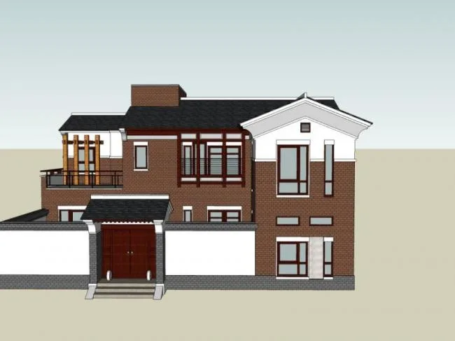 Sketchup别墅模型|独栋别墅，现代风格