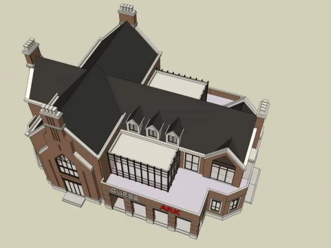 Sketchup别墅模型|独栋别墅，现代风格