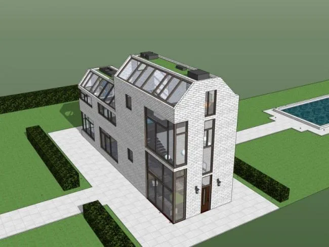 Sketchup别墅模型|独栋别墅，现代风格