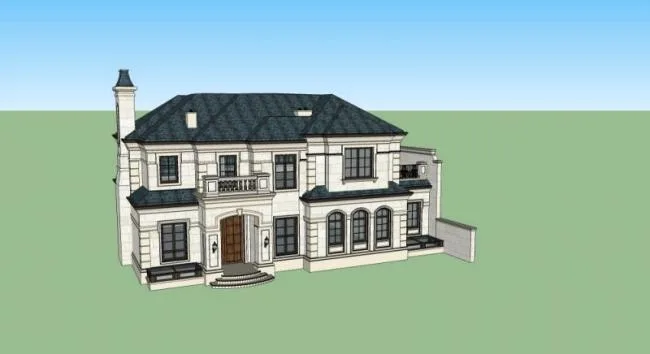 Sketchup别墅模型|独栋别墅，现代风格